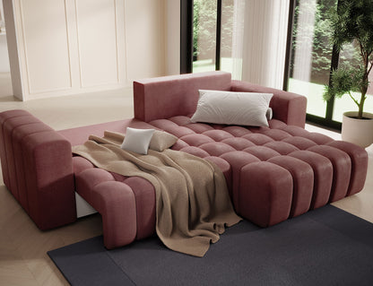 ReForm Creative Home Bonett Storage Sleeper Chaise Sofa - Plum-Free Delivery-USA & CANADA