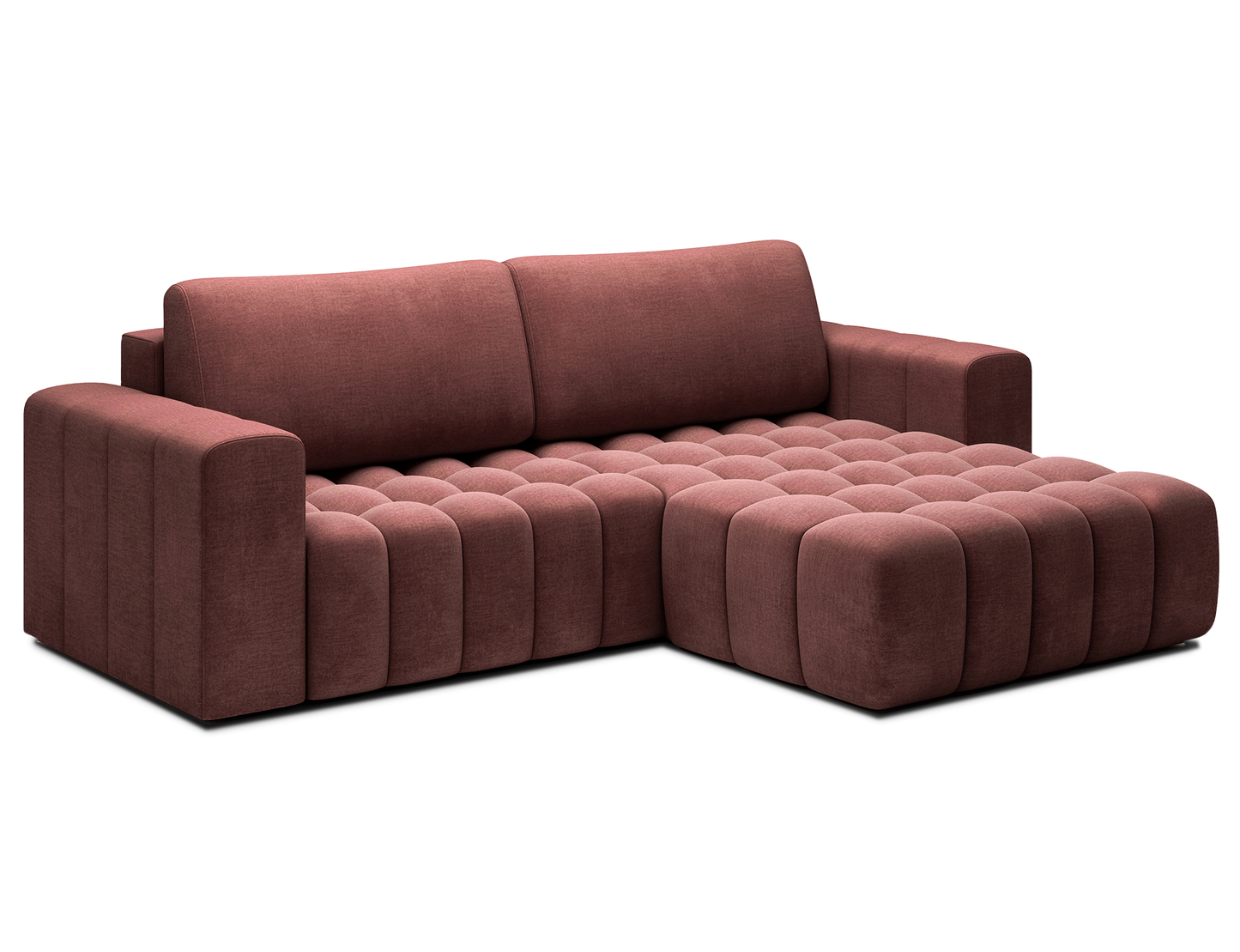 Bonett 4 Seater Storage Sleeper Chaise Sofa - Plum