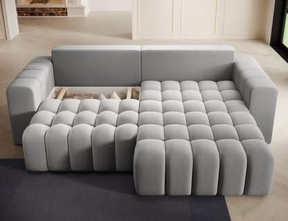 ReForm Creative Home Bonett Storage Sleeper Chaise Sofa - Grey-Free Delivery-USA & CANADA-