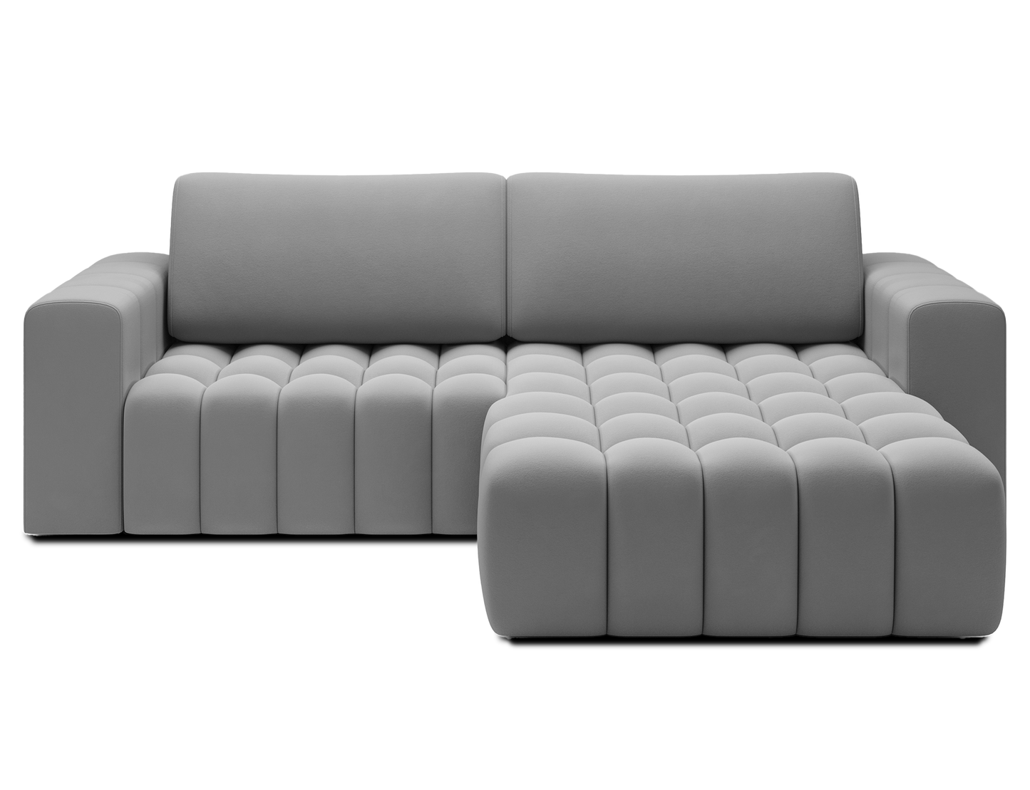 Bonett 4 Seater Storage Sleeper Chaise Sofa - Grey