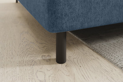 Barea 3 Seater Storage Sleeper Chaise Sofa - Soft Blue