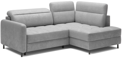 Barea 3 Seater Storage Sleeper Chaise Sofa - Light Grey