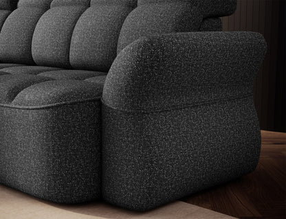 Beneth Storage Sleeper Chaise Sofa - Grey