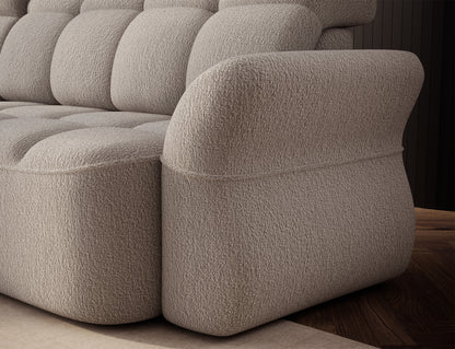 Beneth Storage Sleeper Chaise Sofa - Ivory Cream