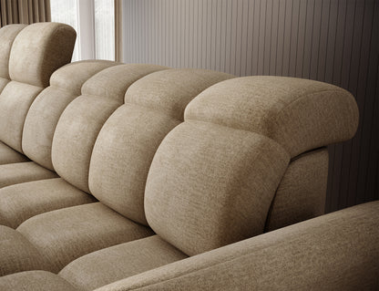 Beneth Storage Sleeper Chaise Sofa - Beige/Taupe