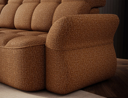 Beneth Storage Sleeper Chaise Sofa - Mocha Brown