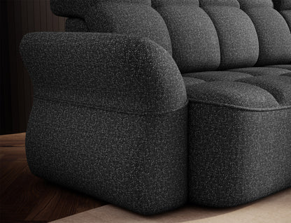 Beneth Storage Sleeper Chaise Sofa - Grey