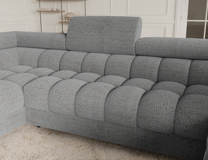 Fectory Sectional Storage Sleeper Chaise Sofa - Grey