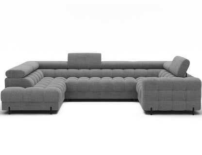 Fectory Sectional Storage Sleeper Chaise Sofa - Grey