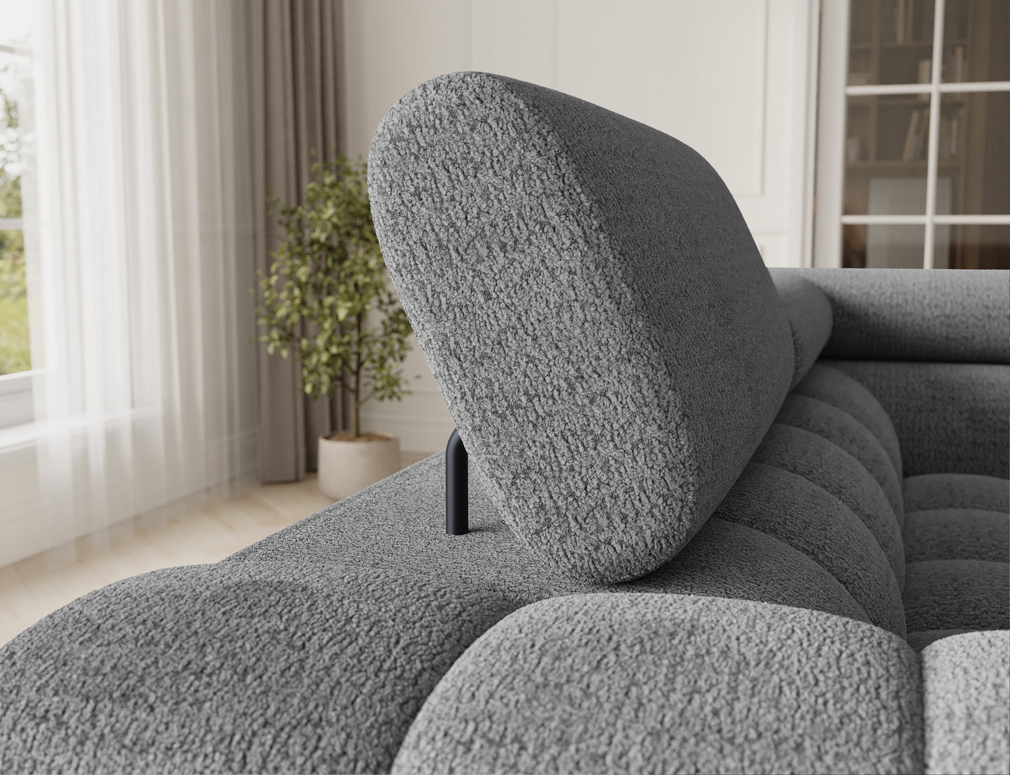 Fectory Sectional Storage Sleeper Chaise Sofa - Grey