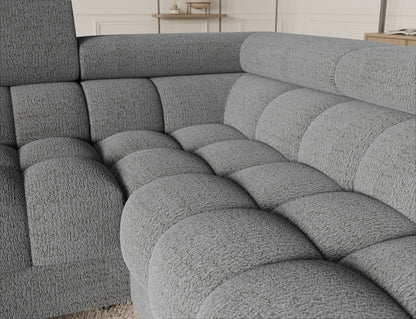 Fectory Sectional Storage Sleeper Chaise Sofa - Grey