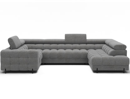 Fectory Sectional Storage Sleeper Chaise Sofa - Grey