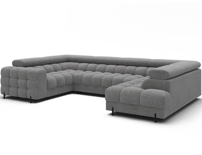 Fectory Sectional Storage Sleeper Chaise Sofa - Grey