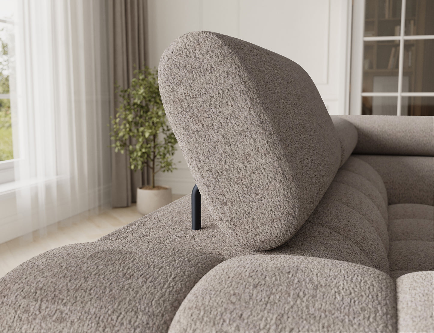 Fectory Sectional Storage Sleeper Chaise Sofa - Beige