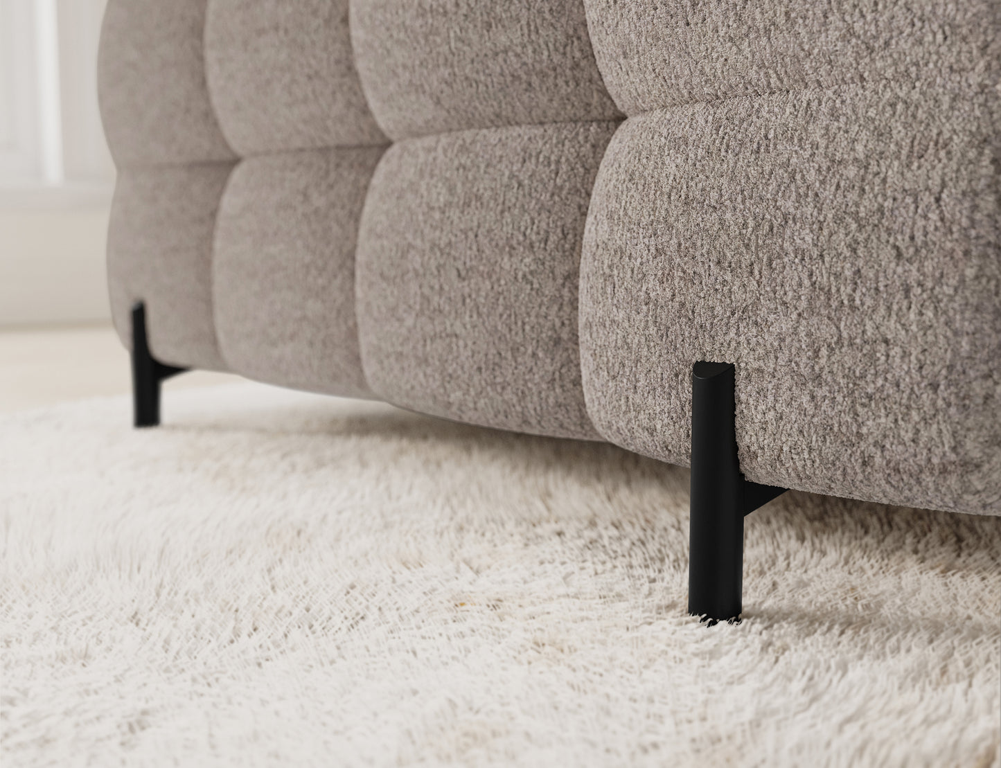 Fectory Sectional Storage Sleeper Chaise Sofa - Beige