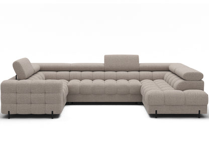 Fectory Sectional Storage Sleeper Chaise Sofa - Beige