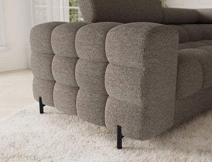 Fectory Sectional Storage Sleeper Chaise Sofa - Taupe