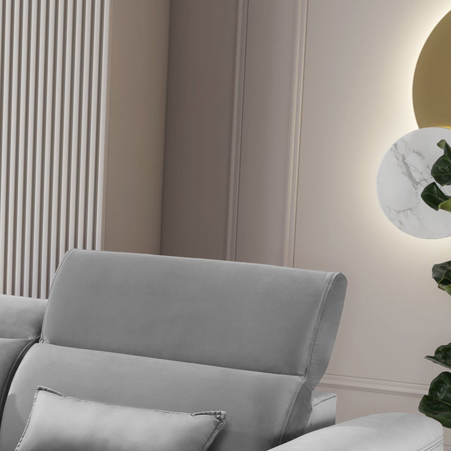 Foble Sectional Storage Sleeper Chaise Sofa - Light Grey