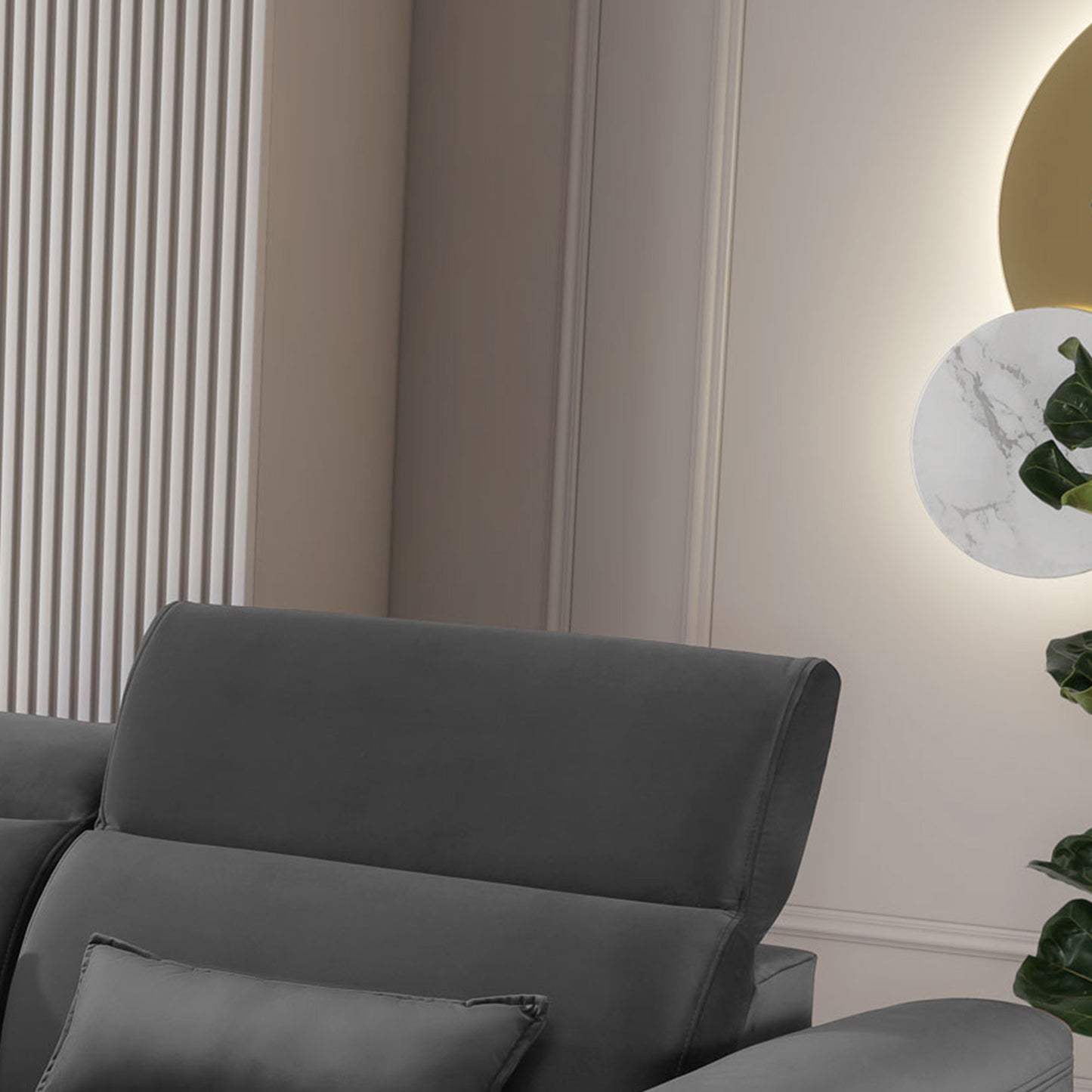 Foble Sectional Storage Sleeper Chaise Sofa - Dark Grey