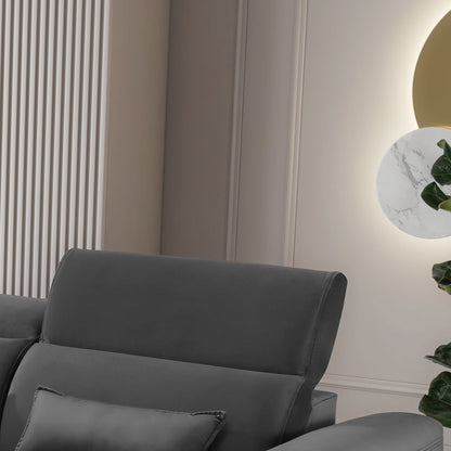 Foble Sectional Storage Sleeper Chaise Sofa - Dark Grey