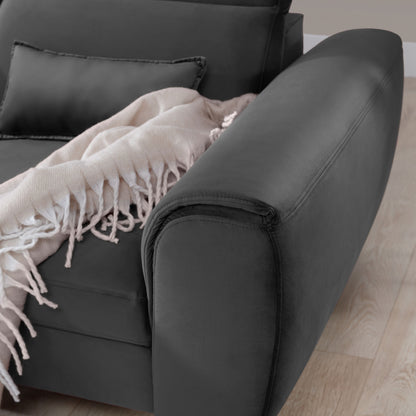 Foble Sectional Storage Sleeper Chaise Sofa - Dark Grey