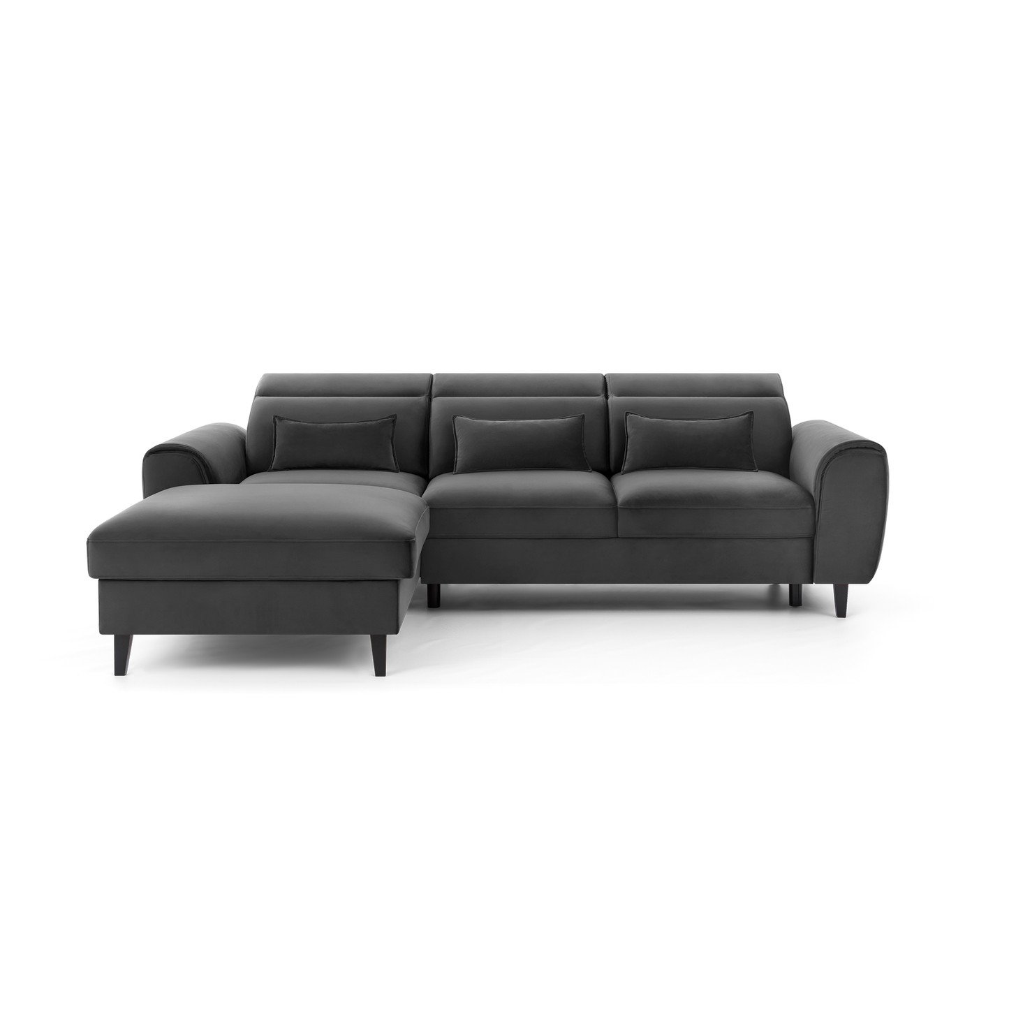 Foble Sectional Storage Sleeper Chaise Sofa - Dark Grey