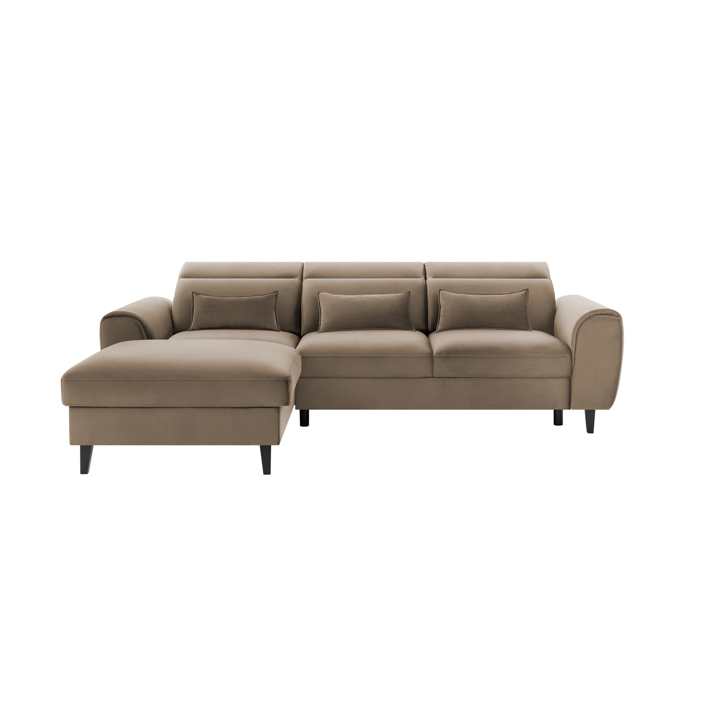 Foble Sectional Storage Sleeper Chaise Sofa - Beige