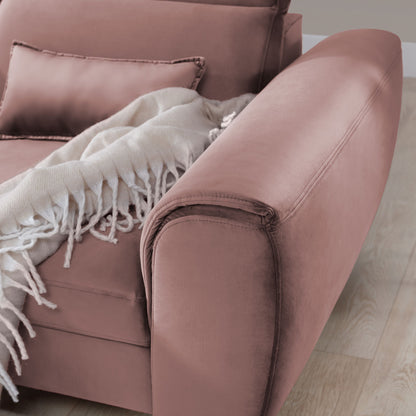 Foble Sectional Storage Sleeper Chaise Sofa - Blush