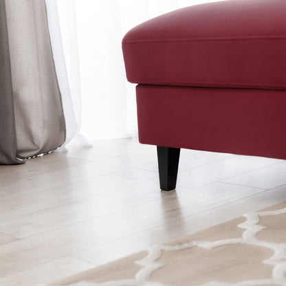 Foble Sectional Storage Sleeper Chaise Sofa - Burgundy