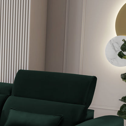 Foble Sectional Storage Sleeper Chaise Sofa - Emerald Green