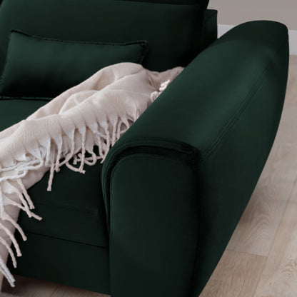 Foble Sectional Storage Sleeper Chaise Sofa - Emerald Green