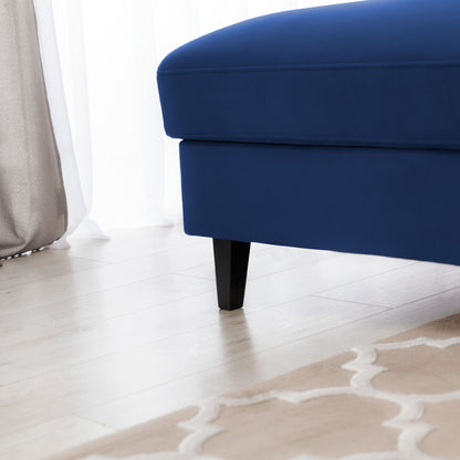 Foble Sectional Storage Sleeper Chaise Sofa - Royal Blue