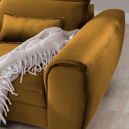 Foble Sectional Storage Sleeper Chaise Sofa - Mustard