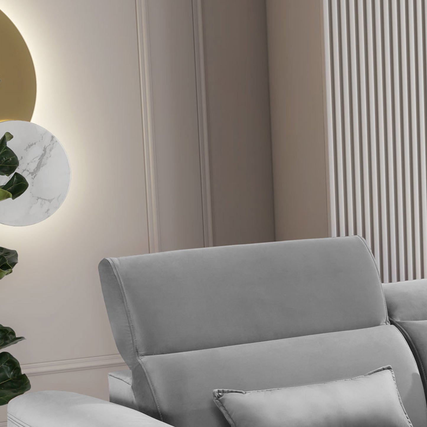 Foble Sectional Storage Sleeper Chaise Sofa - Light Grey