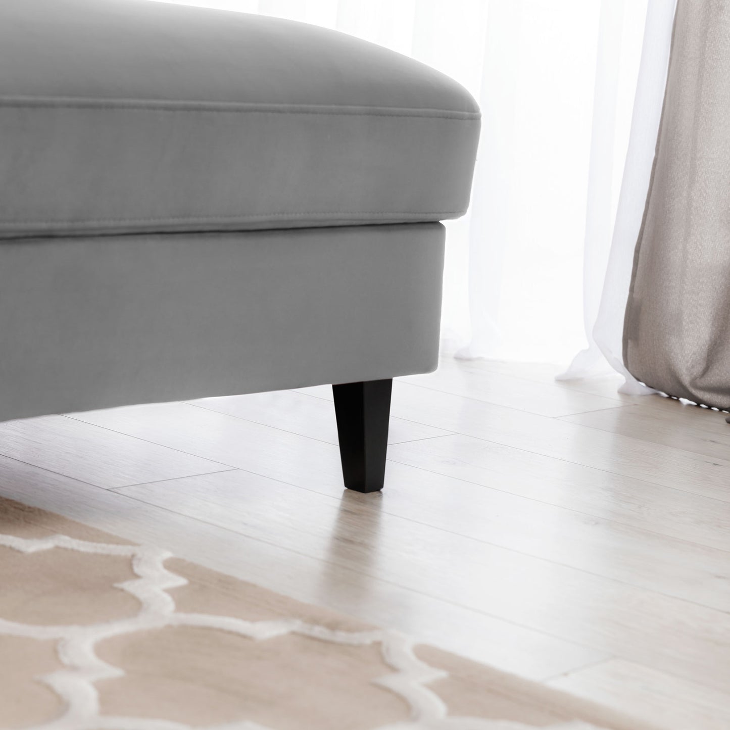 Foble Sectional Storage Sleeper Chaise Sofa - Light Grey