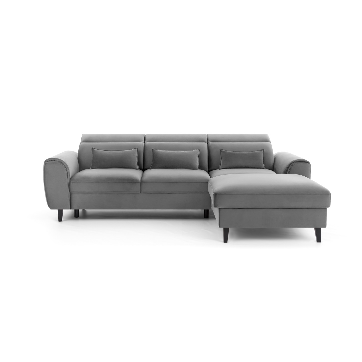Foble Sectional Storage Sleeper Chaise Sofa - Light Grey