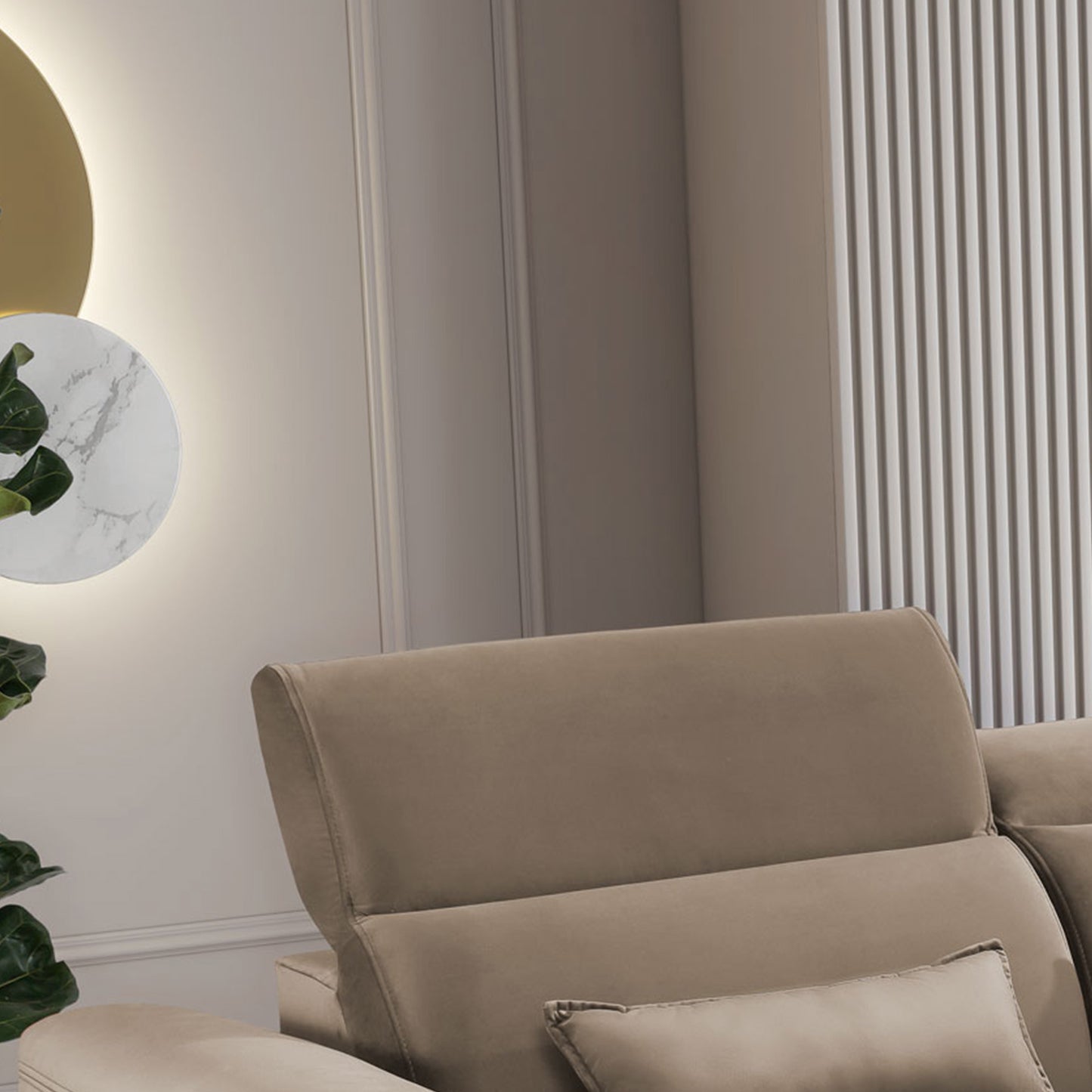 Foble Sectional Storage Sleeper Chaise Sofa - Beige