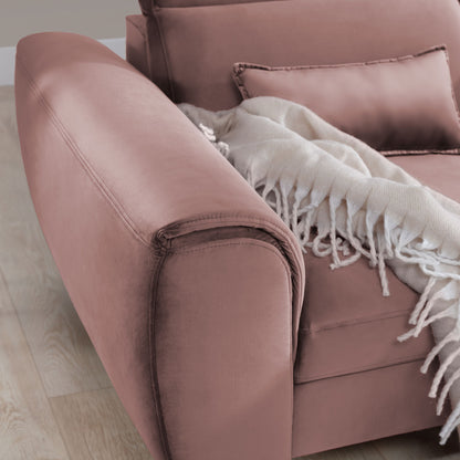 Foble Sectional Storage Sleeper Chaise Sofa - Blush