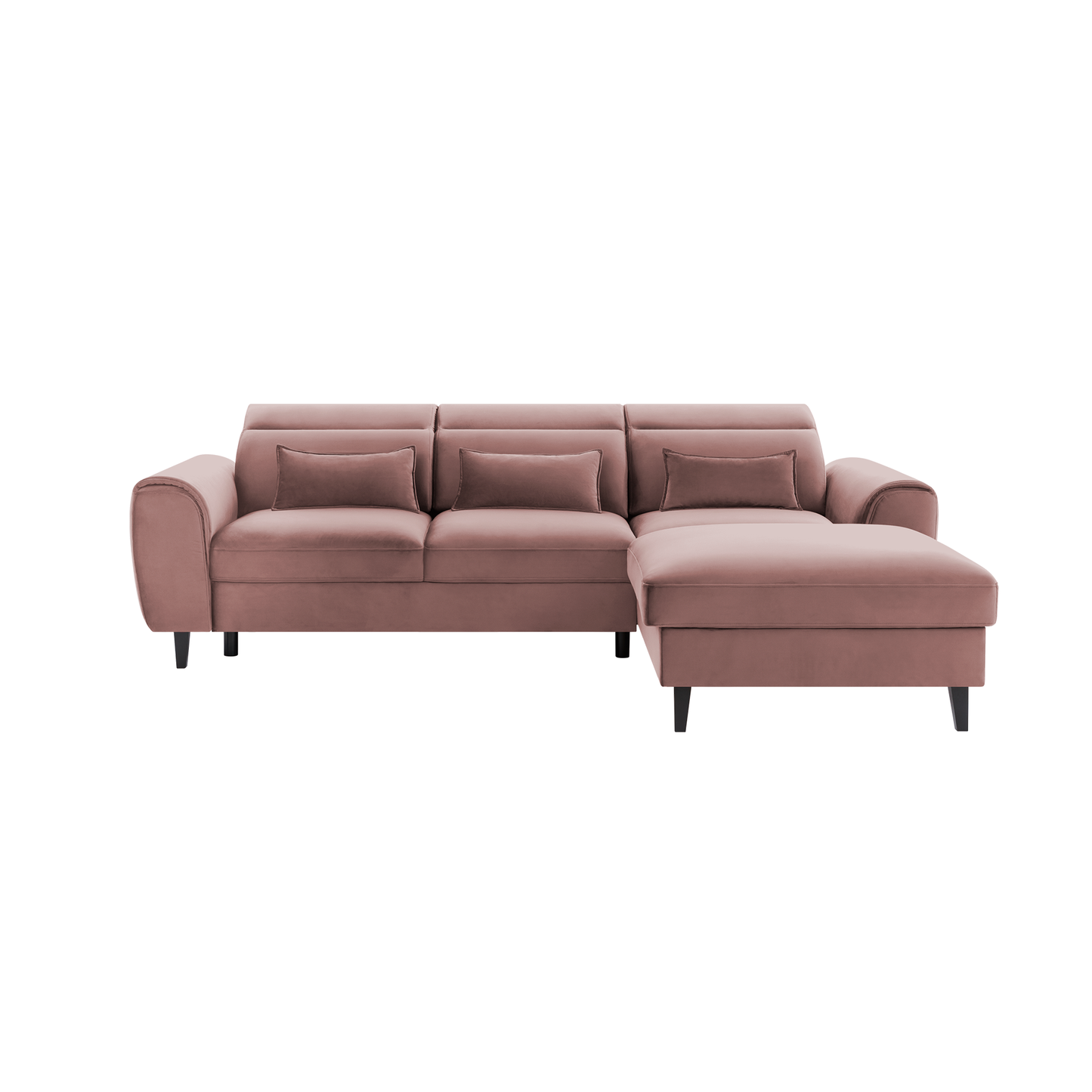 Foble Sectional Storage Sleeper Chaise Sofa - Blush