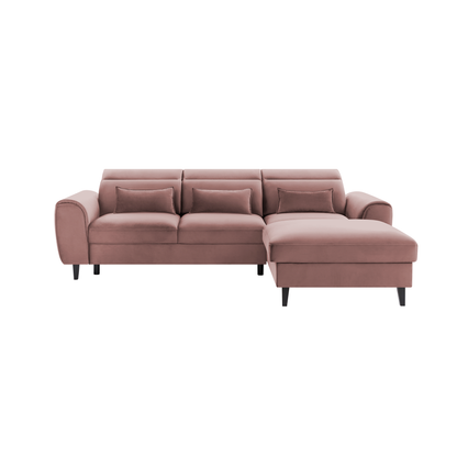 Foble Sectional Storage Sleeper Chaise Sofa - Blush