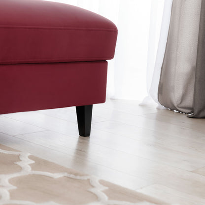 Foble Sectional Storage Sleeper Chaise Sofa - Burgundy