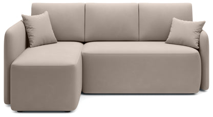 Hadson 3 Seater Storage Sleeper Chaise Sofa - Beige
