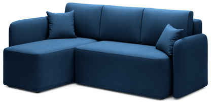 Hadson 3 Seater Storage Sleeper Chaise Sofa - Blue