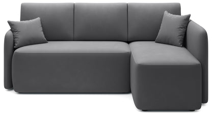 Hadson 3 Seater Storage Sleeper Chaise Sofa - Grey