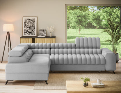 ReForm Creative Home Kanedo Storage Sleeper Sectional Sofa - Grey-Free Delivery-USA & CANADA
