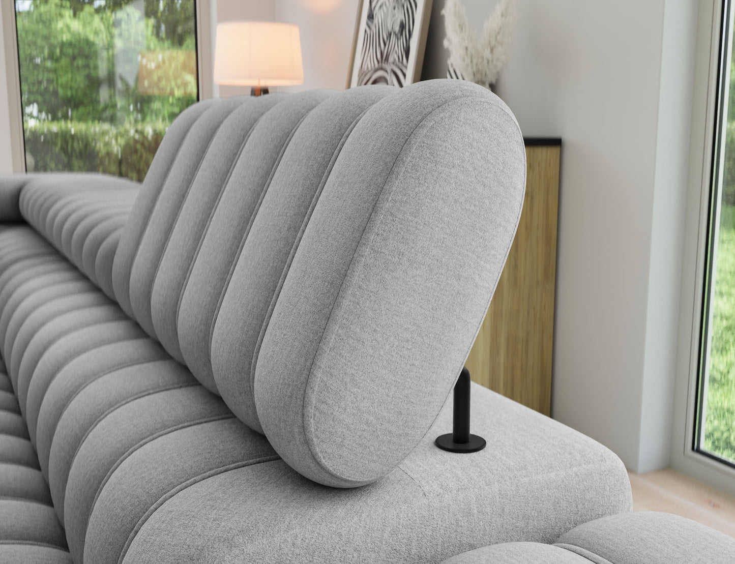 Kanedo Storage Sleeper Sectional Sofa - Grey