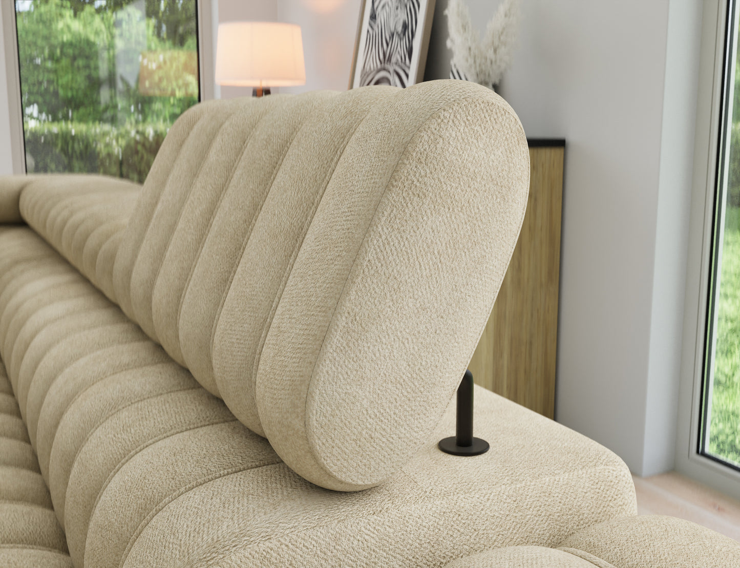 Kanedo Storage Sleeper Sectional Sofa - Beige