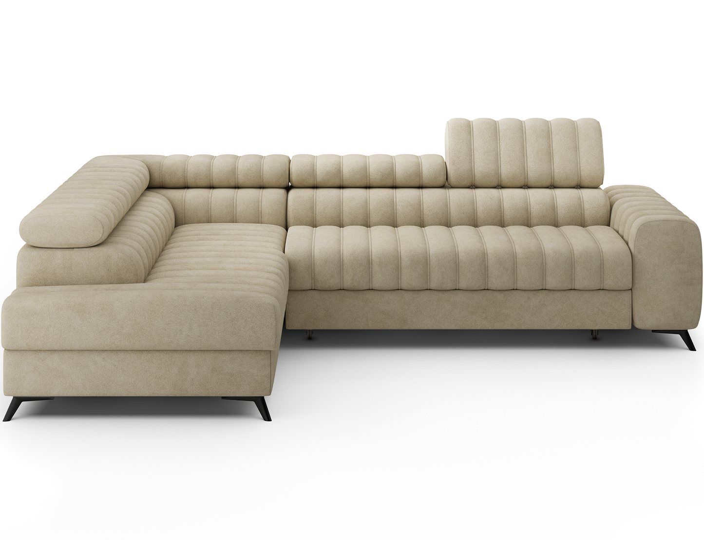 Kanedo Storage Sleeper Sectional Sofa - Beige