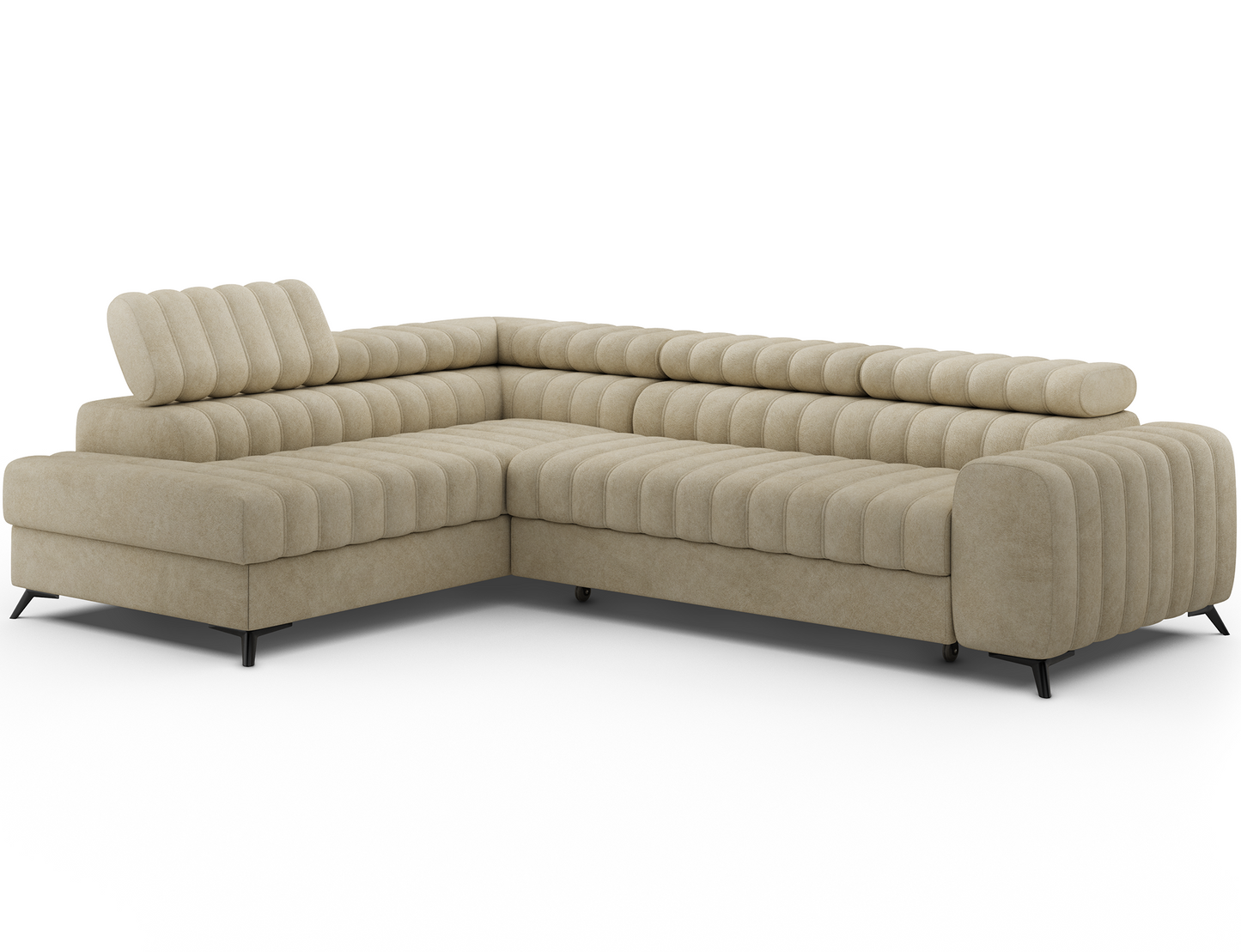 Kanedo Storage Sleeper Sectional Sofa - Beige