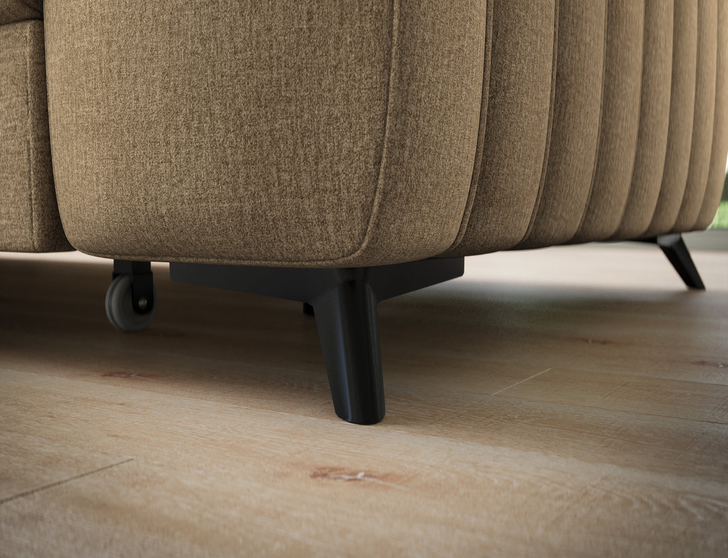 Kanedo Storage Sleeper Sectional Sofa - Mocha Brown